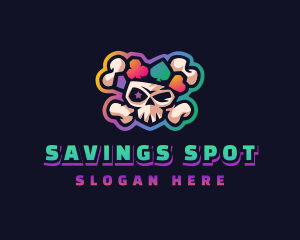 Gaming Casino Skull logo design