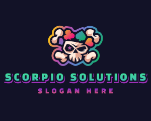 Gaming Casino Skull logo design