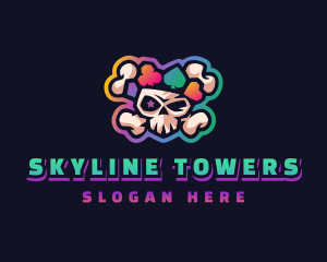 Gaming Casino Skull logo design