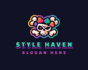 Gaming Casino Skull logo design