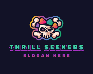 Gaming Casino Skull logo design