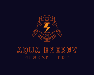 Lightning Energy Helmet  logo design