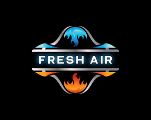 Fire Ice HVAC logo design