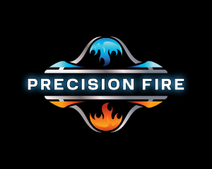 Fire Ice HVAC logo design