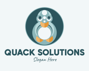 Duck - Cute Young Duck logo design