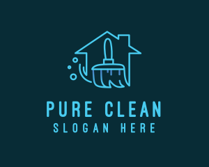 Home Cleaning Brush logo design