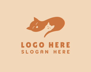 Pet Kitten Sleep Logo