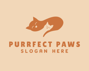 Pet Kitten Sleep logo design