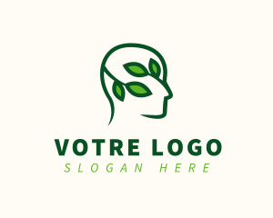 Psychology - Nature Plant Head logo design