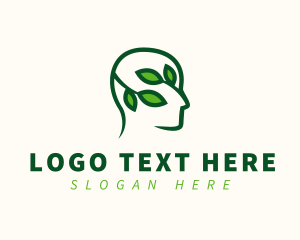 Psychologist - Nature Plant Head logo design