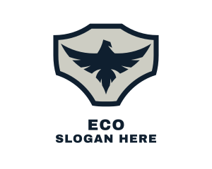 Flying - Modern Eagle Badge logo design
