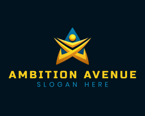 Ambition - Human Star Leader logo design