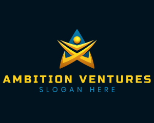 Ambition - Human Star Leader logo design