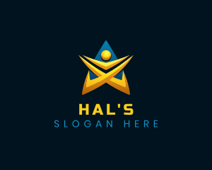 Black Flag - Human Star Leader logo design