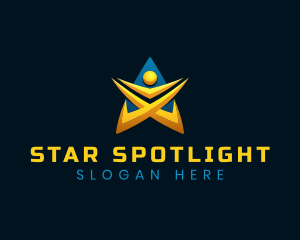 Human Star Leader logo design