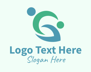 Center - Human Leaf Charity logo design