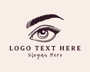 Contact Lens - Beauty Eye Eyelash logo design