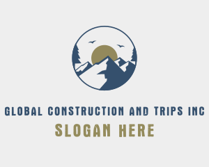 Peak - Mountain Nature Travel logo design