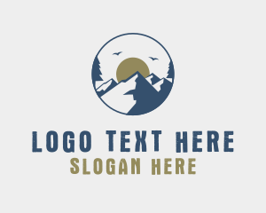 Wilderness - Mountain Nature Travel logo design