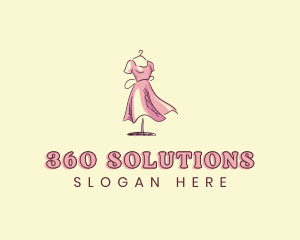 Dress Gown Clothing Seamstress logo design