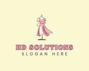 Dress Gown Clothing Seamstress logo design