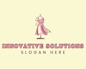 Dress Gown Clothing Seamstress logo design