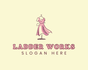 Dress Gown Clothing Seamstress logo design