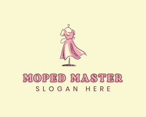 Dress Gown Clothing Seamstress logo design