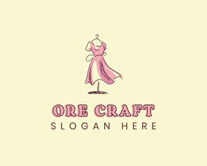 Dress Gown Clothing Seamstress logo design