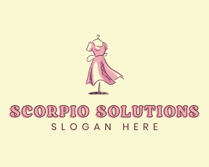 Dress Gown Clothing Seamstress logo design