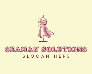 Dress Gown Clothing Seamstress logo design