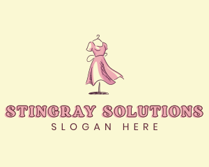 Dress Gown Clothing Seamstress logo design