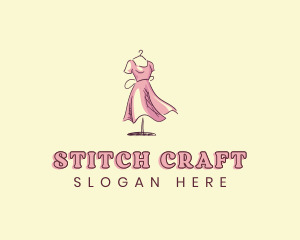 Dressmaking - Dress Gown Seamstress logo design