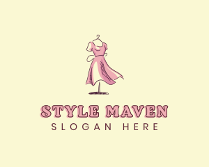 Fashionista - Dress Gown Seamstress logo design