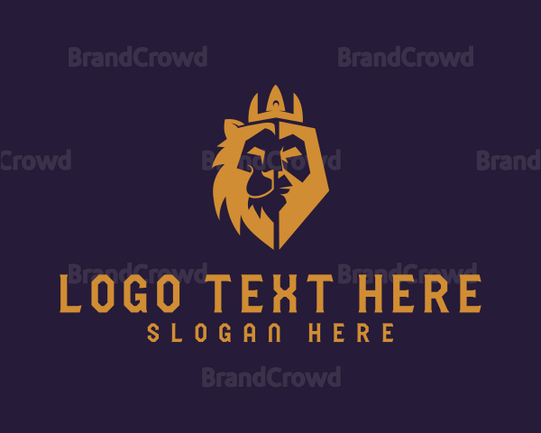 Lion Crown Warrior Logo