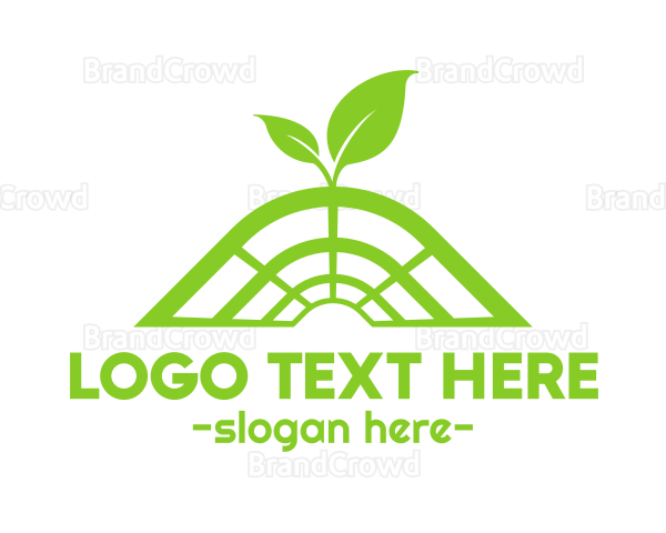Leaf Sprout Greenhouse Logo