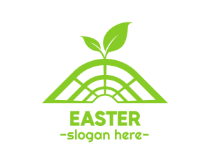 Vegan - Leaf Sprout Greenhouse logo design