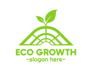 Greenhouse - Leaf Sprout Greenhouse logo design