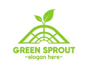 Leaf Sprout Greenhouse logo design