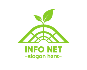 Leaf Sprout Greenhouse logo design