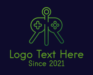 Tripod - Letter R Gaming Console logo design