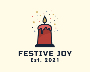 Christmas - Yuletide Christmas Candle logo design