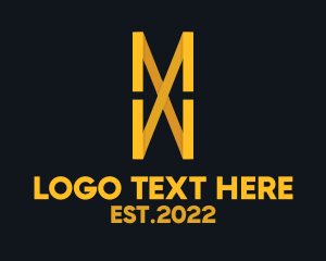 Multimedia - Yellow Multimedia Letter M logo design