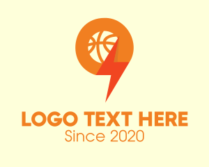 Orange Sun - Basketball Thunder Number 9 logo design