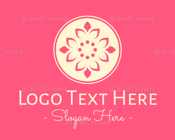 Pink Ornamental Floral Pattern Logo