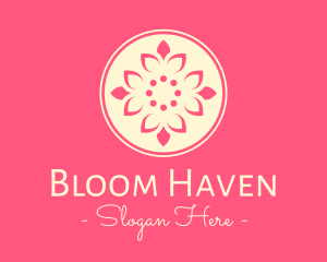 Pink Ornamental Floral Pattern logo design