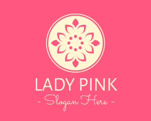 Pink Ornamental Floral Pattern logo design