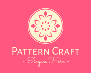 Pink Ornamental Floral Pattern logo design