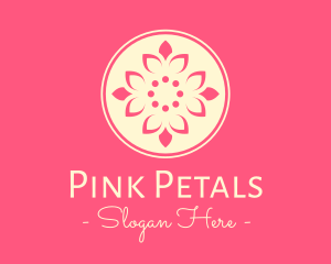 Pink Ornamental Floral Pattern logo design