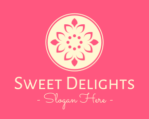 Pink Ornamental Floral Pattern logo design